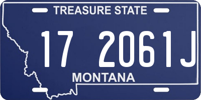 MT license plate 172061J