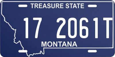 MT license plate 172061T