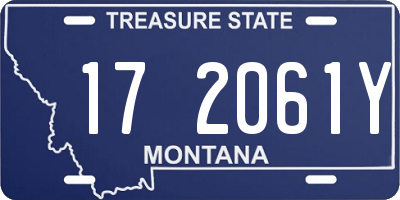 MT license plate 172061Y
