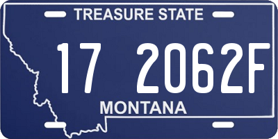MT license plate 172062F