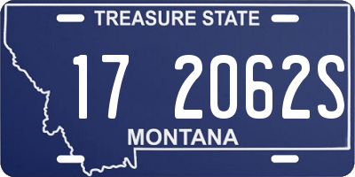 MT license plate 172062S
