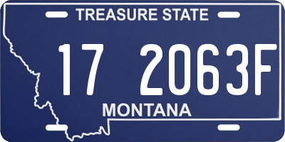 MT license plate 172063F