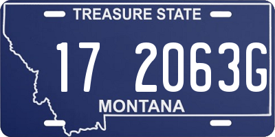 MT license plate 172063G