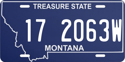MT license plate 172063W
