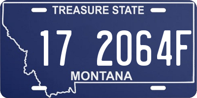 MT license plate 172064F