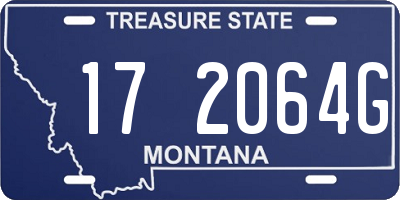 MT license plate 172064G