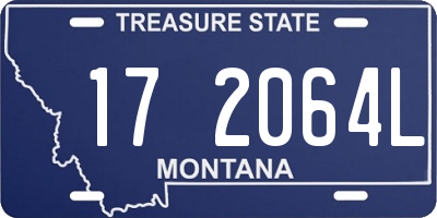 MT license plate 172064L