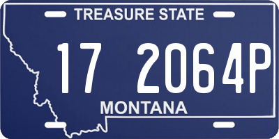 MT license plate 172064P