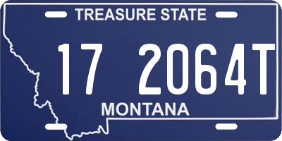 MT license plate 172064T