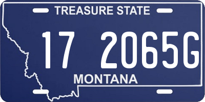 MT license plate 172065G
