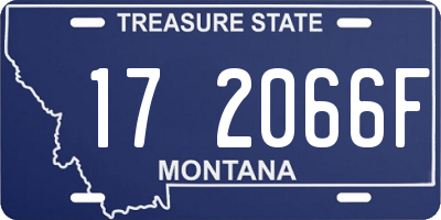 MT license plate 172066F