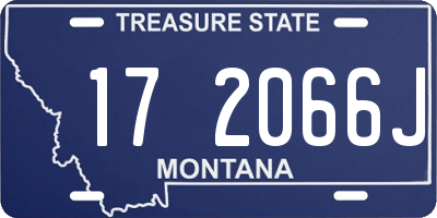 MT license plate 172066J