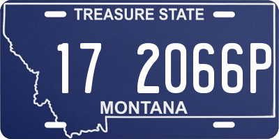 MT license plate 172066P