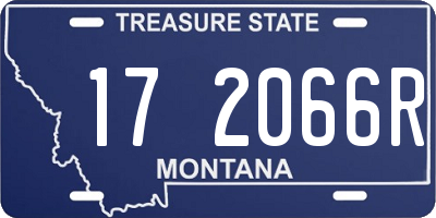 MT license plate 172066R