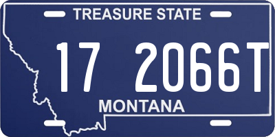 MT license plate 172066T
