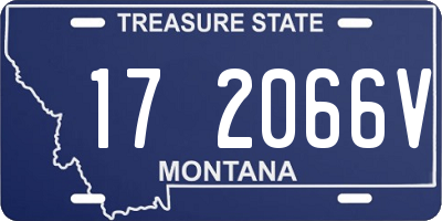 MT license plate 172066V