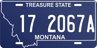 MT license plate 172067A