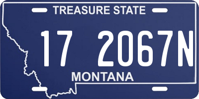 MT license plate 172067N