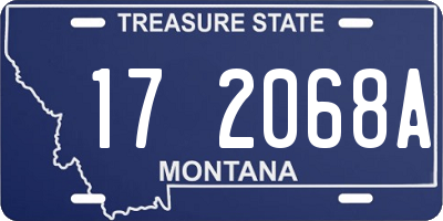MT license plate 172068A