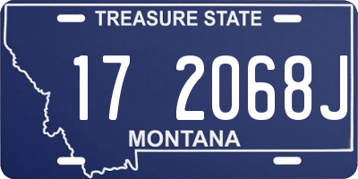MT license plate 172068J