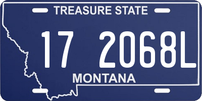 MT license plate 172068L