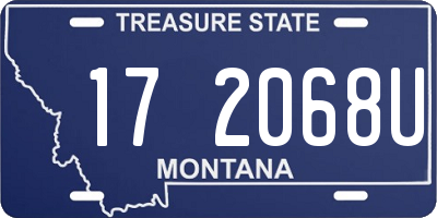 MT license plate 172068U