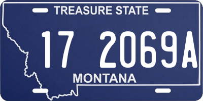 MT license plate 172069A