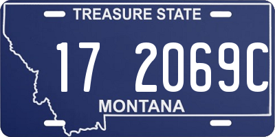 MT license plate 172069C