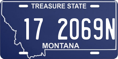 MT license plate 172069N