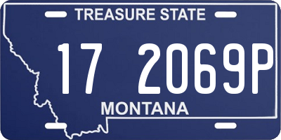 MT license plate 172069P