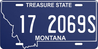 MT license plate 172069S