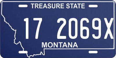 MT license plate 172069X