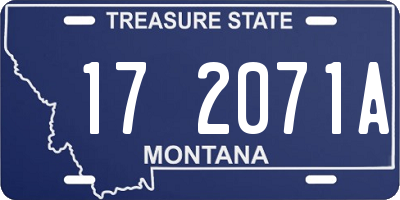 MT license plate 172071A