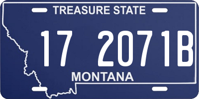 MT license plate 172071B