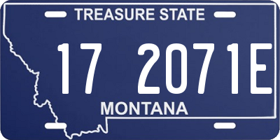 MT license plate 172071E