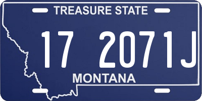 MT license plate 172071J