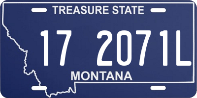 MT license plate 172071L