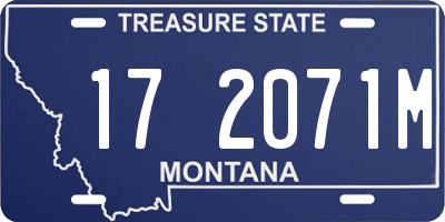 MT license plate 172071M