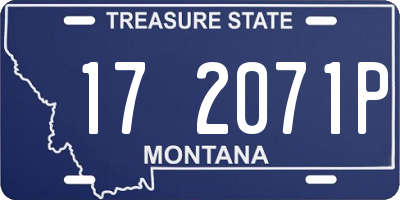 MT license plate 172071P