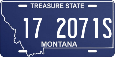 MT license plate 172071S