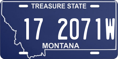 MT license plate 172071W