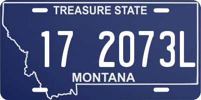 MT license plate 172073L