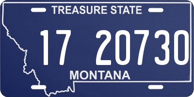 MT license plate 172073O