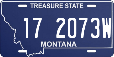MT license plate 172073W