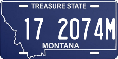 MT license plate 172074M