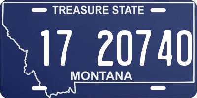MT license plate 172074O