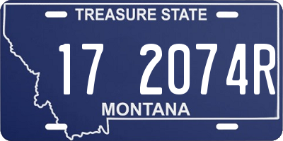 MT license plate 172074R