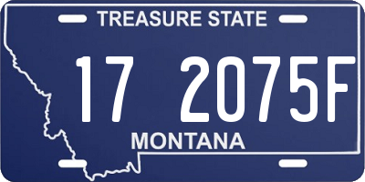MT license plate 172075F