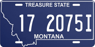 MT license plate 172075I