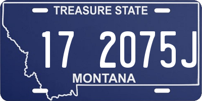 MT license plate 172075J